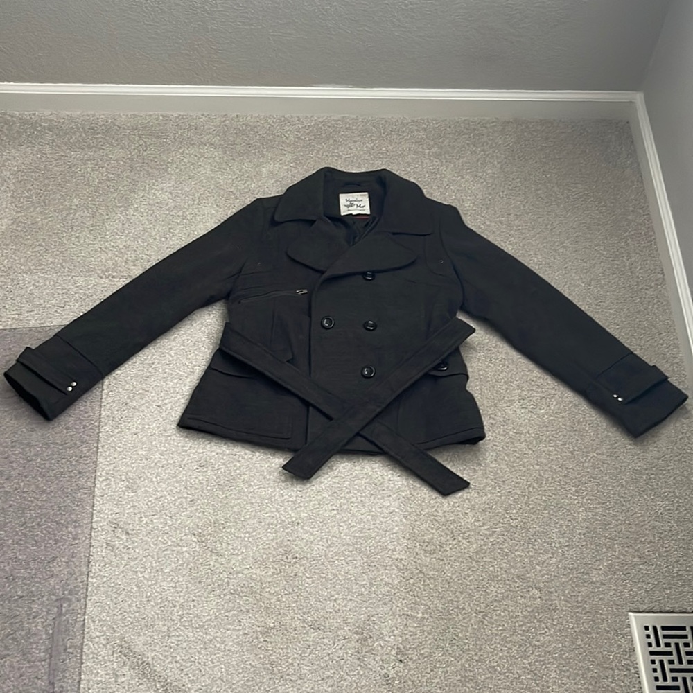Maralyn & Me Dark Grey Pea Coat